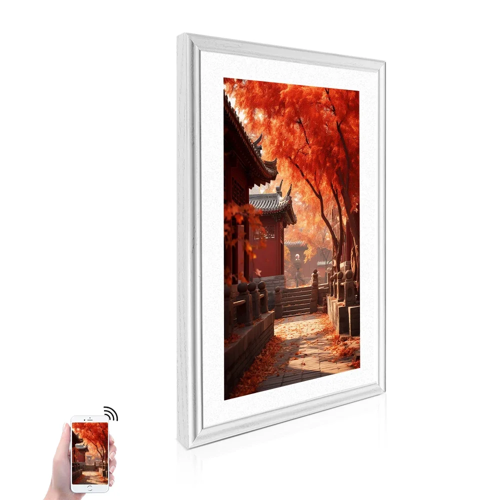 

22-Inch Digital Wood Photo Wall Mount 12V Bluetooth/WiFi HD Advertising USB Universal Remote Control Decorative 12v USB