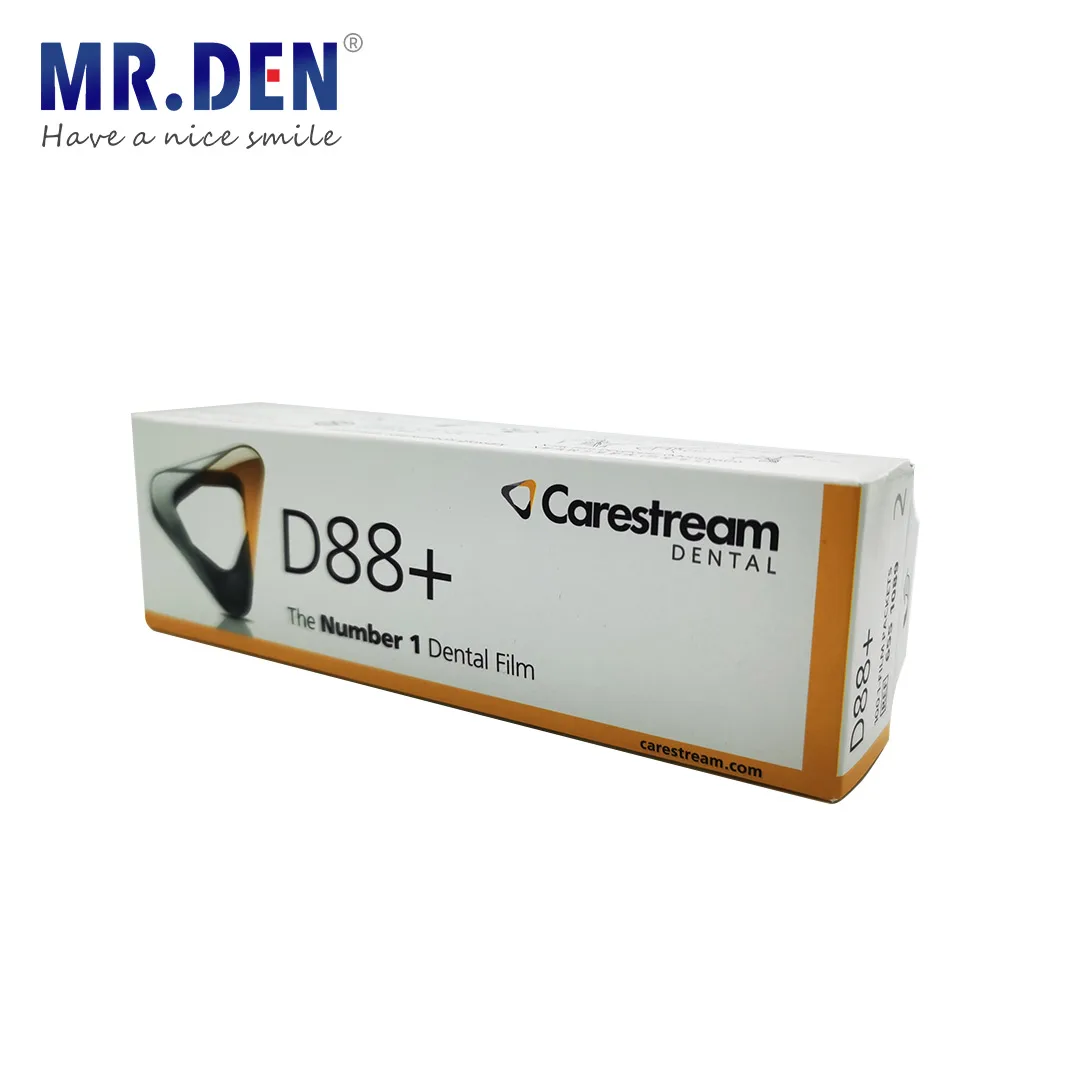 MR DEN 100pcs/Box Dental Radiographic Systems X Ray Film Kodak D88 Carestream Good Quality Intraoral Film for Dental Clinic