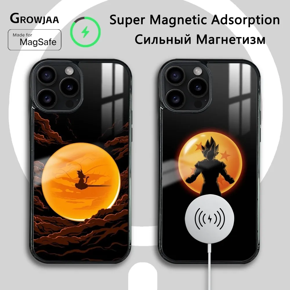 Comics D-Dragon Ball S-Saiyan Magsafe Phone Case For iPhone 15 14 13 12 11 Pro Max Plus Mini Mirror Wireless Magnetic Cover