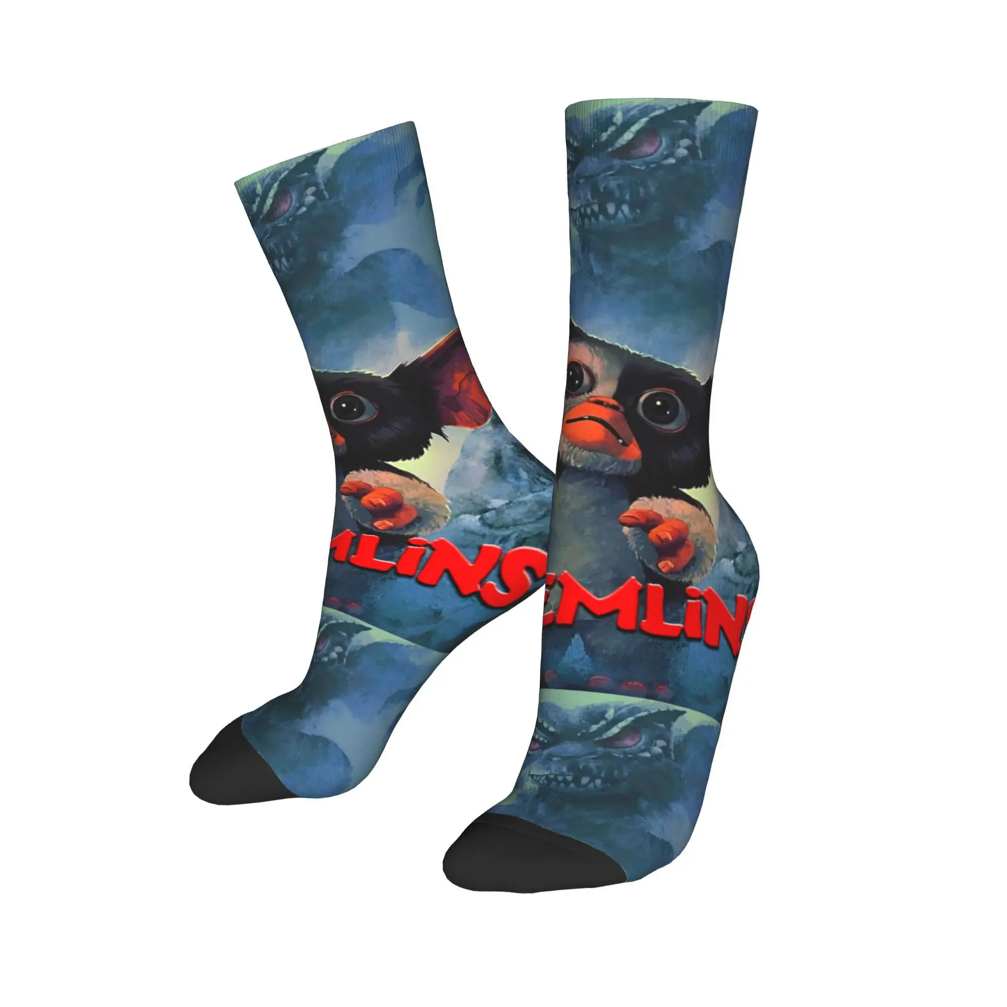 Gremlin Gizmo 80s Movie Mogwai Socks Men Women Polyester Casual Monster Cartoon Socks Harajuku Middle Tube Socks Gifts Stockings