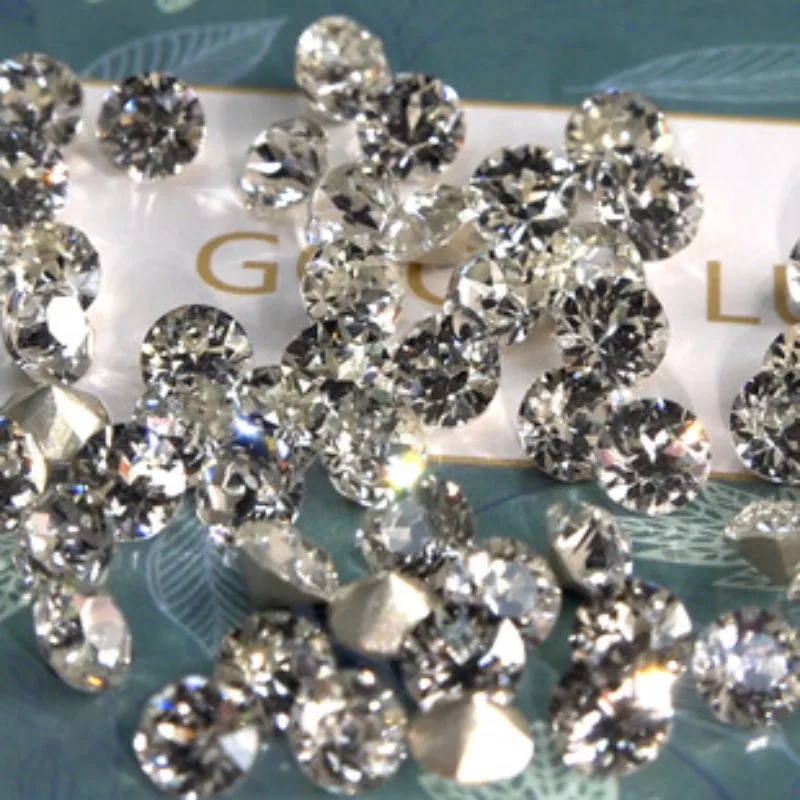 Multi-size Crystal Nail Rhinestones Flat Bottom Crystal Clear Diamond Gems DIY Nail Art Decorations Strass Stones