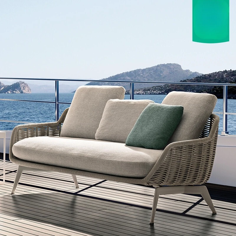 

Wai sofa seaside villa model room hotel B & B terrace leisure courtyard sofa combination rain and sun protection