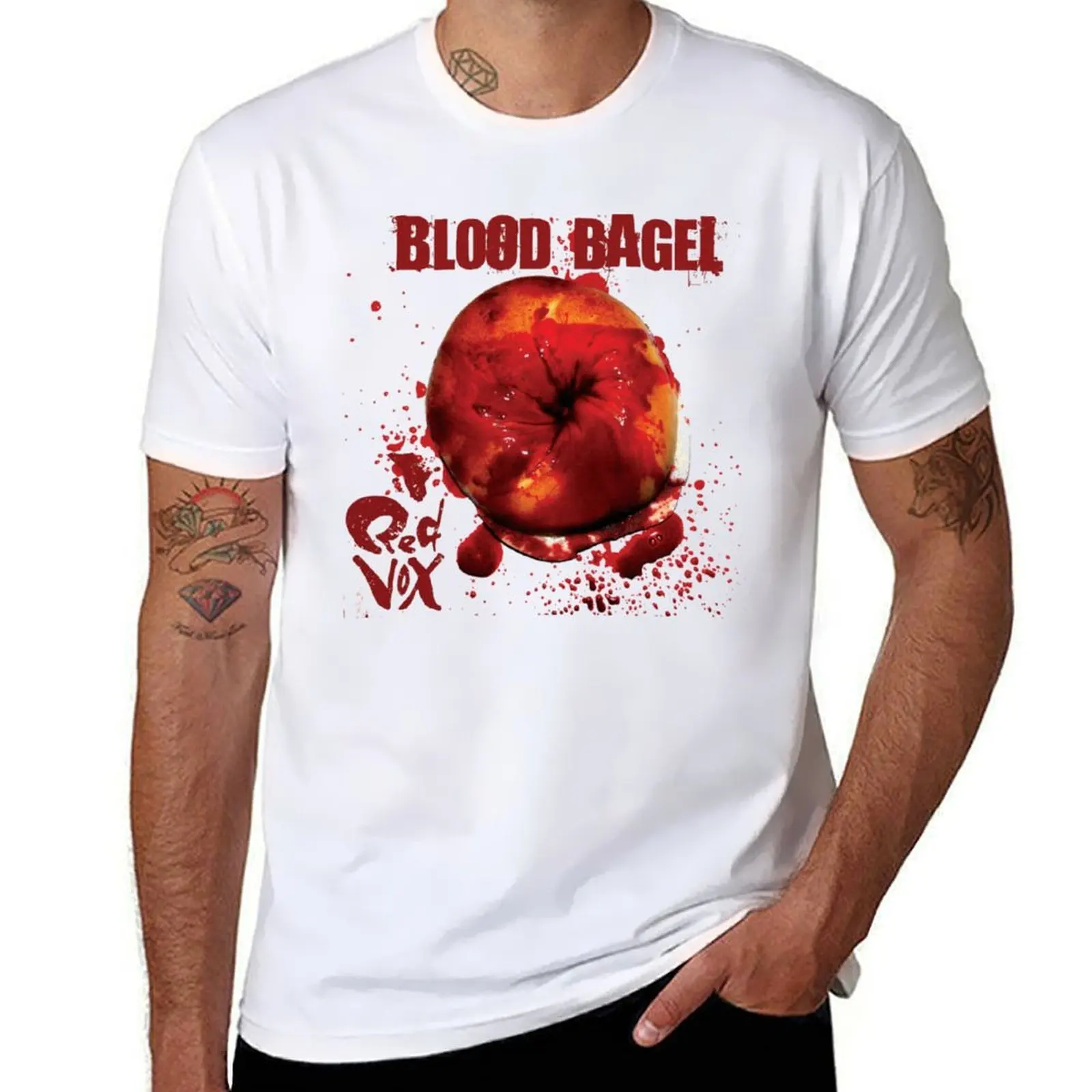 

Blood Bagel (T-Shirt) T-Shirt man t shirt designer t shirt custom print T-Shirt