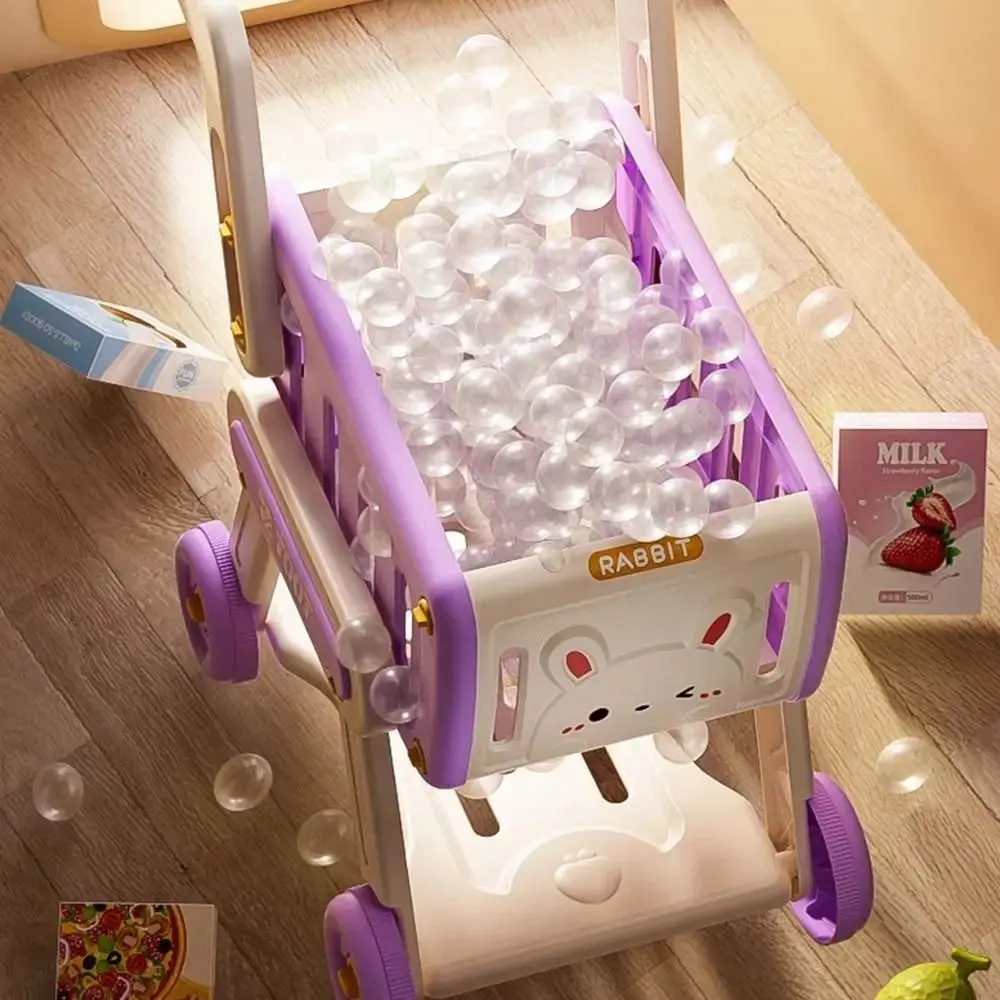 Meerkleurige winkelwagenset 32 stks / set 1 trolley supermarkt trolley 8 snacks doos groot formaat rollenspel jongens meisjes cadeau