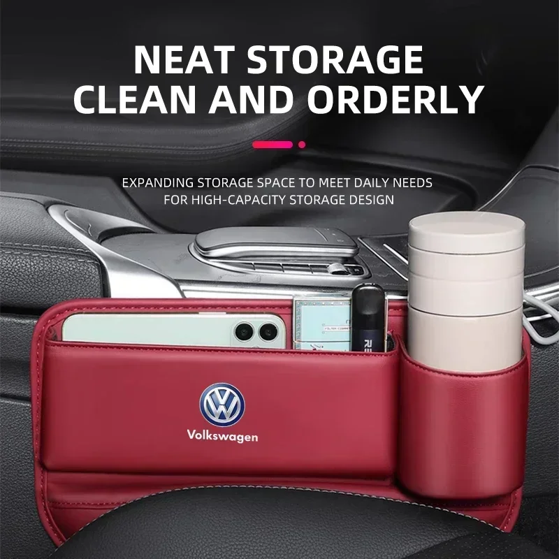 multifunctional console side storage box car interior storage bag For Volkswagen Golf Jetta Tiguan Touran TSI TDI R32 MK4 GTI