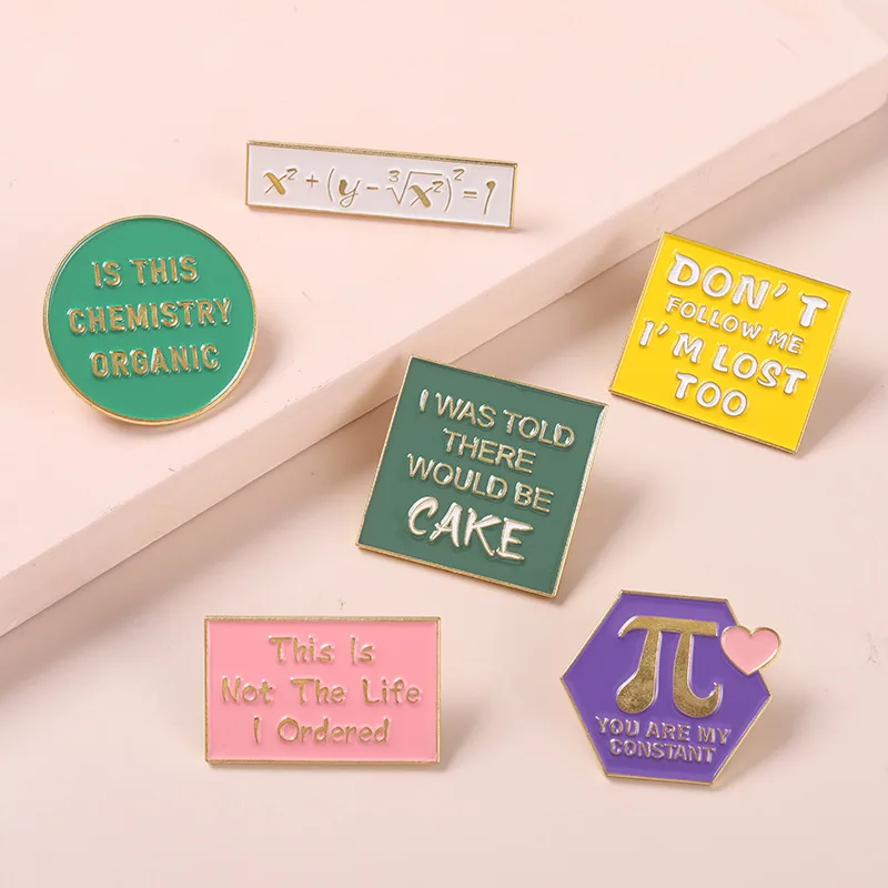 Funny Quote Enamel Pin Social Anxiety Introvert Chemical Science Lover Brooches Bag Hat Lapel Pin Badge Jewelry