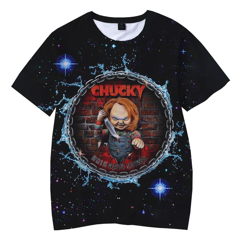 Horror Movie Kids Game Chucky 3d Printed T Shirt Boy's Casual Funny T-shirt Streetwear Tops Short Sleeve Breathbale Clothing