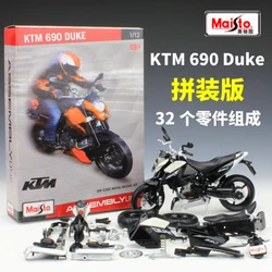 Maisto 1:12 KTM 690 Duke Assembly Version lega Race Motorcycle Model Diecast Metal Sports Motorcycle Model Collection regalo per bambini