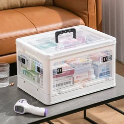 Portable Medicine Box Home First Aid Medical Kit Large Capacity Family Emergency Medicine Box with Multi-layer Drug Storage Case