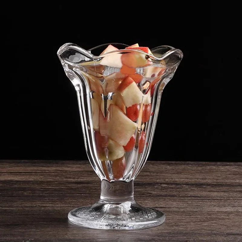 205ml Creative Cocktail Glass Versatile Dessert Cup Bar Transparent Sundae Ice Cream Cups Glassware for Parties and Entertaining