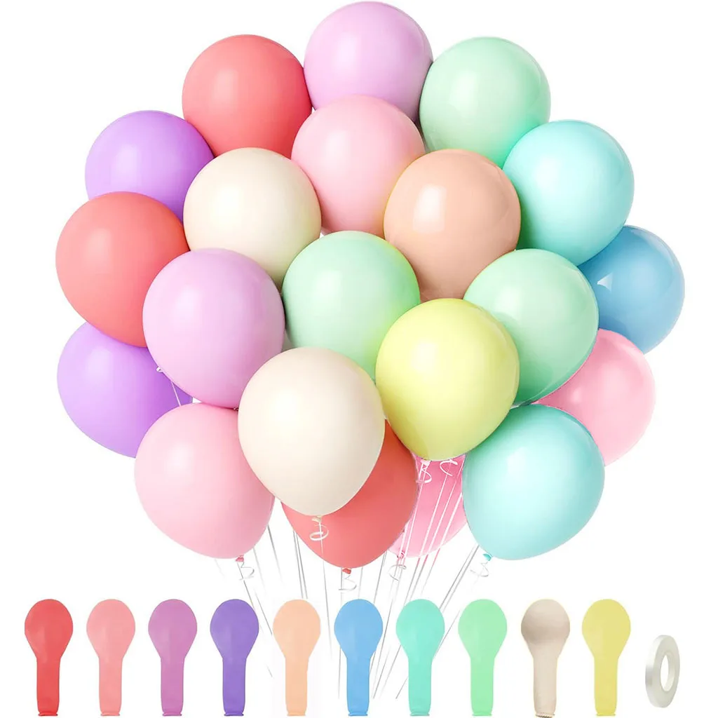 

Macaroon Colors Pastel Birthday Balloons, for Birthday Decoration, Graduation, Baby Shower, Wedding,Home Decor,Party Supplies