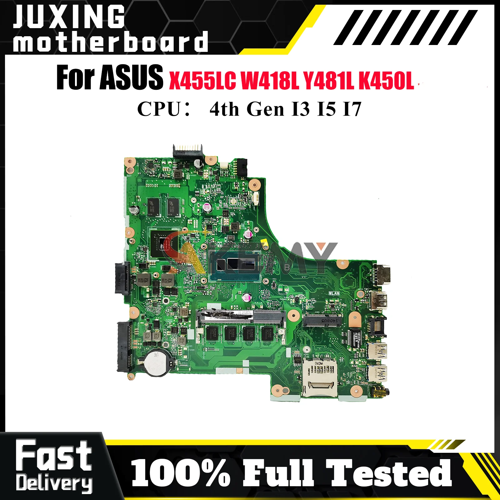 

X450LC Материнская плата для ноутбука ASUS X450LN X450LD VM480L X450LB K450L R409L X450LC W418L Y481L R412L X450L Материнская плата I3 I5 I7 CPU