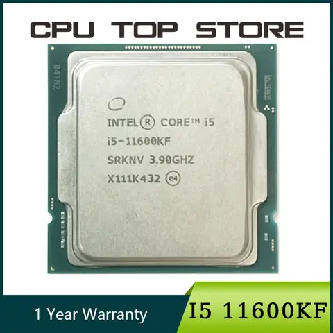 Intel Core i5 11600KF 3.9GHz 6-Core 12-Thread CPU Processor L3=12M 125W LGA 1200 No Fan
