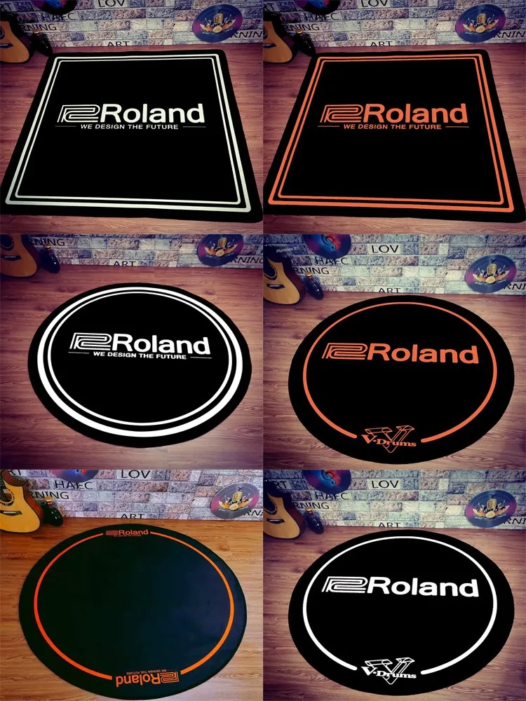 Roland tapete de isolamento de tambor, tapete antiderrapante com redução de ruído de rocha, especializado para tambor elétric...