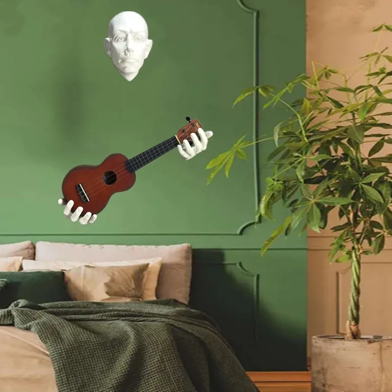 LMM Internet celebrity wall art decoration shelf, piano holder, musical instrument holder, music tea house