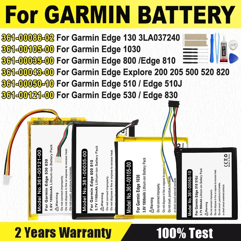 Battery For Garmin Edge 130 3LA037240,1030,Edge 510 510J,800 810,Explore 520 820 520 500 200 Plus 361-00086-02 361-00105-00