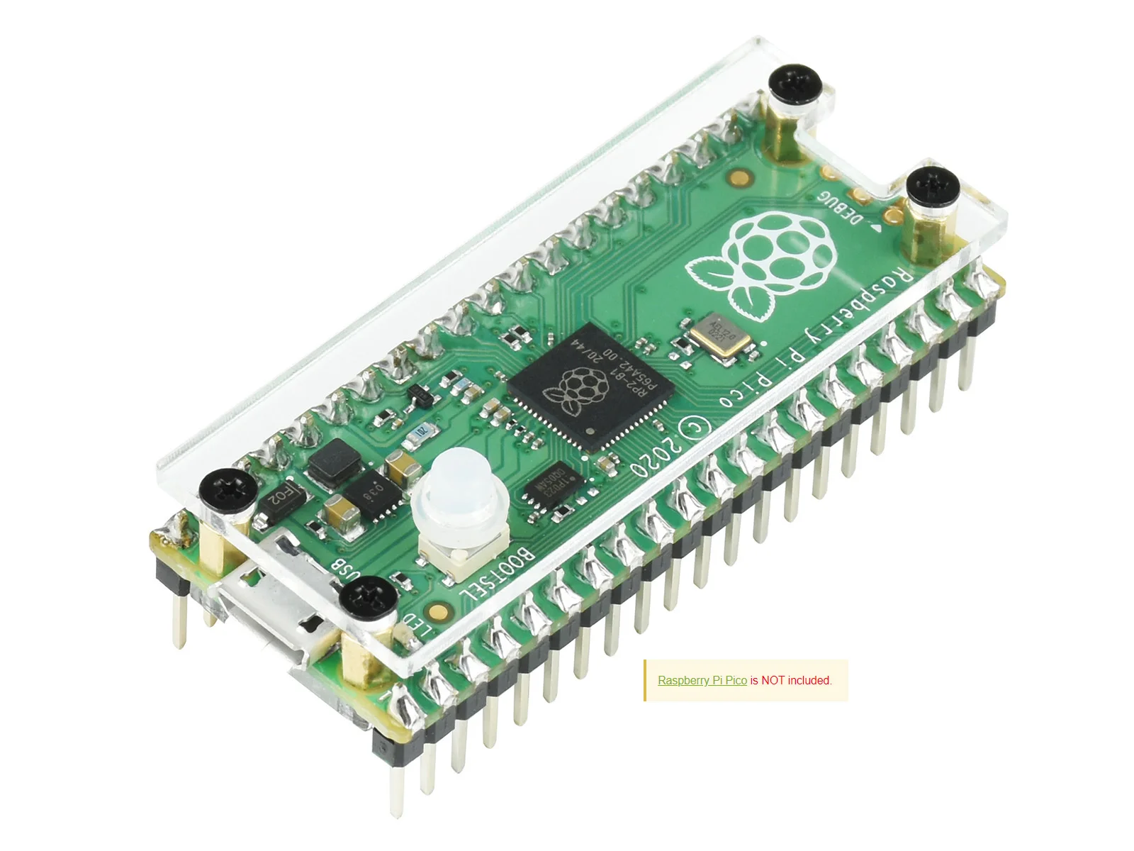 

Прозрачный акриловый защитный чехол для Raspberry Pi Pico