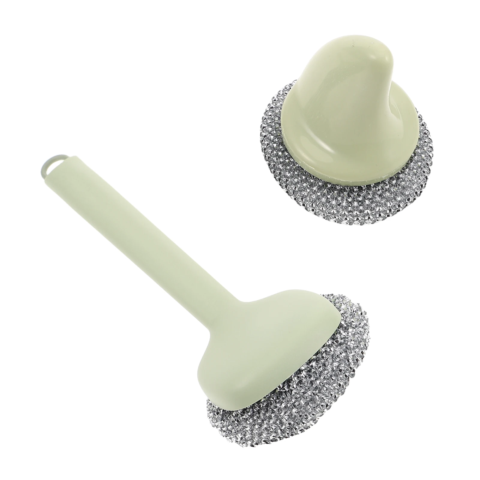 

2pcs Long Handle Steel Wire Brush for Pots Dishes Cleaning Powerful Scrubber Kitchen Tool Car Wash Vegetable Brush