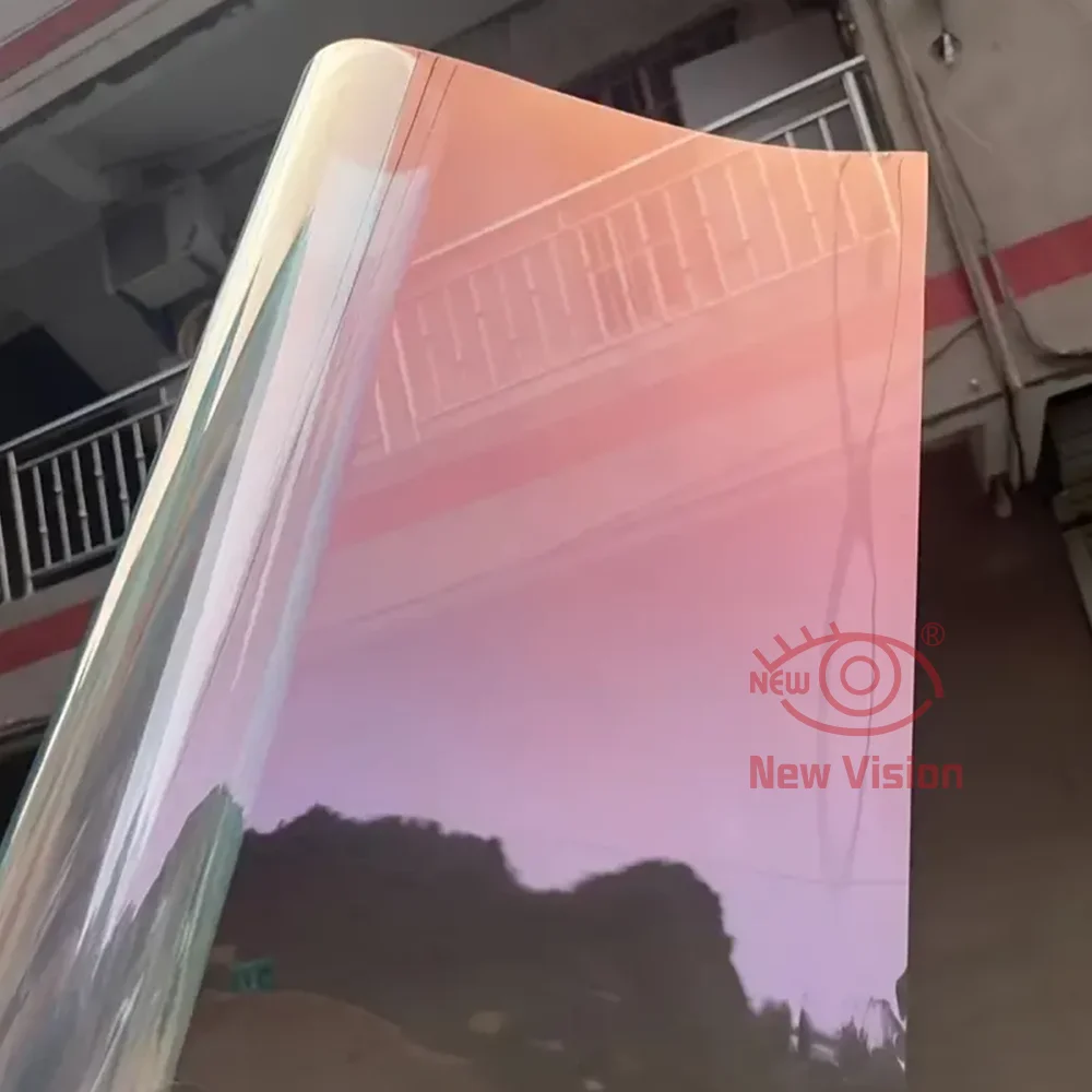 

1mX3m VLT88% Sunset Red Chameleon Window Tint Film Car Front Rear Window Film Auto Glass Sticker UV Proof Solar Protection Film