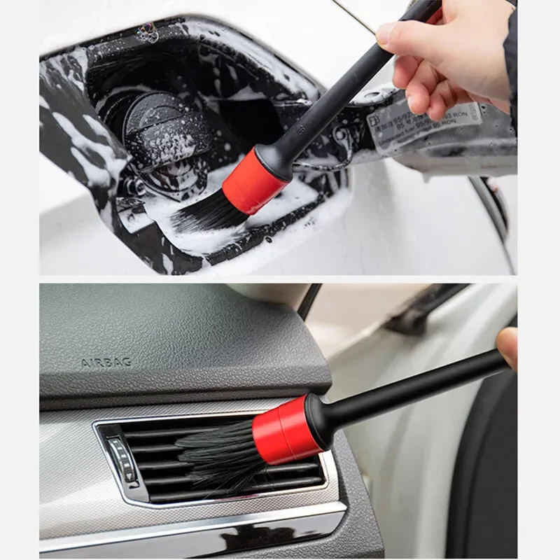 5 Car detail brush set Car dashboard air conditioning outlet wheel brush car interior cleaning tool