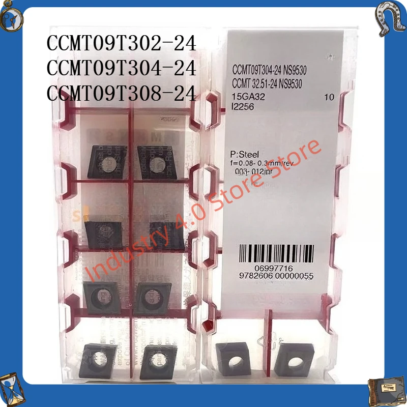 

CCMT09T302/09T304/09T308-24 NS9530 NS530 (J) коробка из 10 токарных пластин для станков с ЧПУ