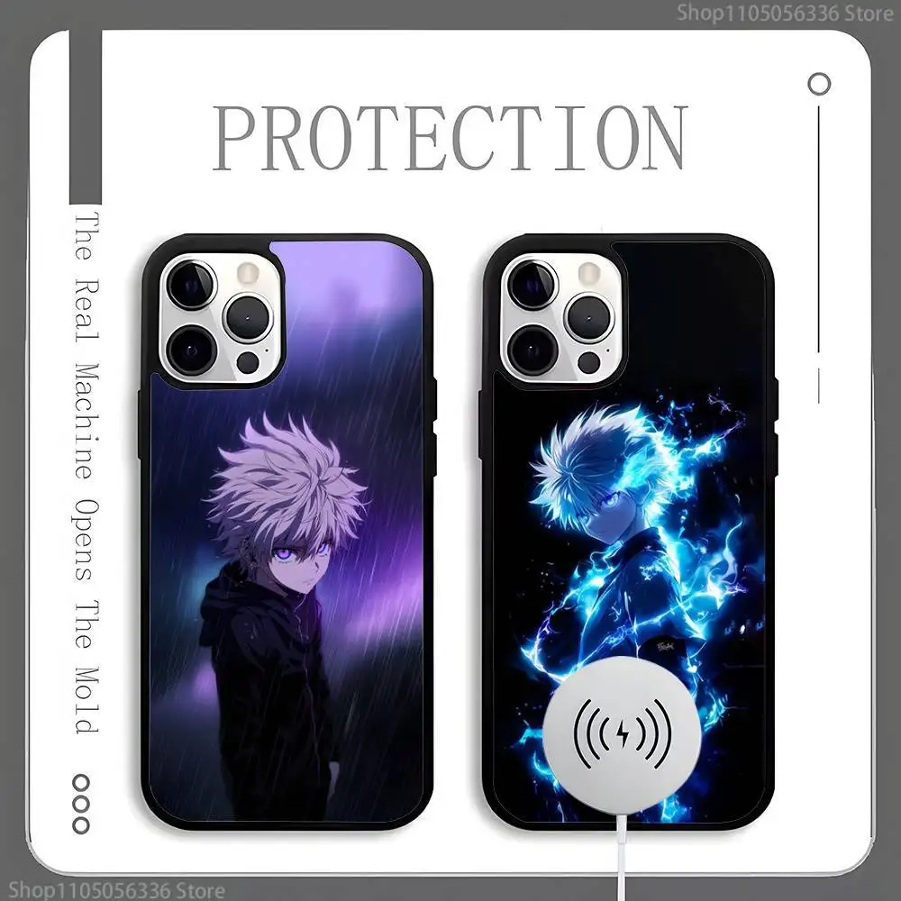 

K-Killua Z-Zoldyck Phone Case For Magnetic Wireless Charge Cover For iphone 16 15 14 13 12 11 Pro Max Plus Coque