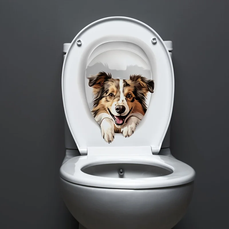 Beängstigende Katze Toiletten aufkleber DIY selbst klebende Toiletten deckel Aufkleber für Badezimmer Toilette Mode wasserdichte WC Wohnkultur – Detail 8