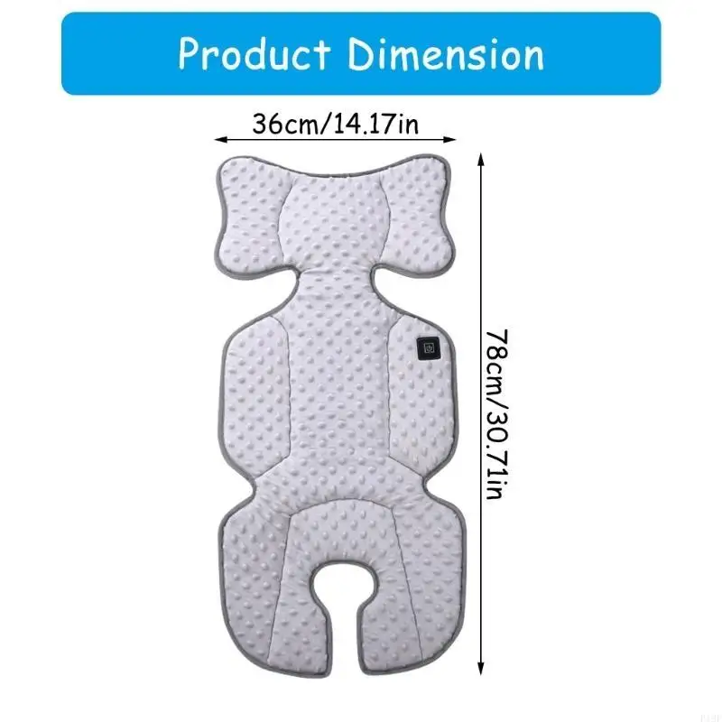 F19F Przenośne podgrzewane maty USB miękkie poduszki dla wózków dziecięcych i wygody podróży