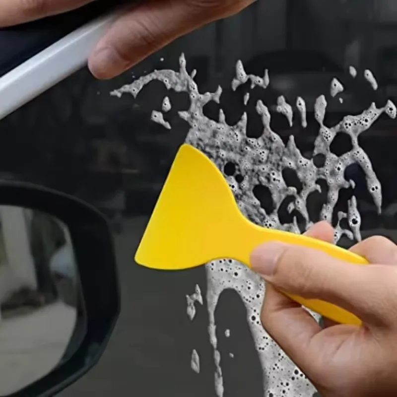 Car Window Film Squeegee Thick Plastic Triangle Tip Scraper for Vinyl Wrap Sticker Auto Window Tint Film Install Tool Cleaning