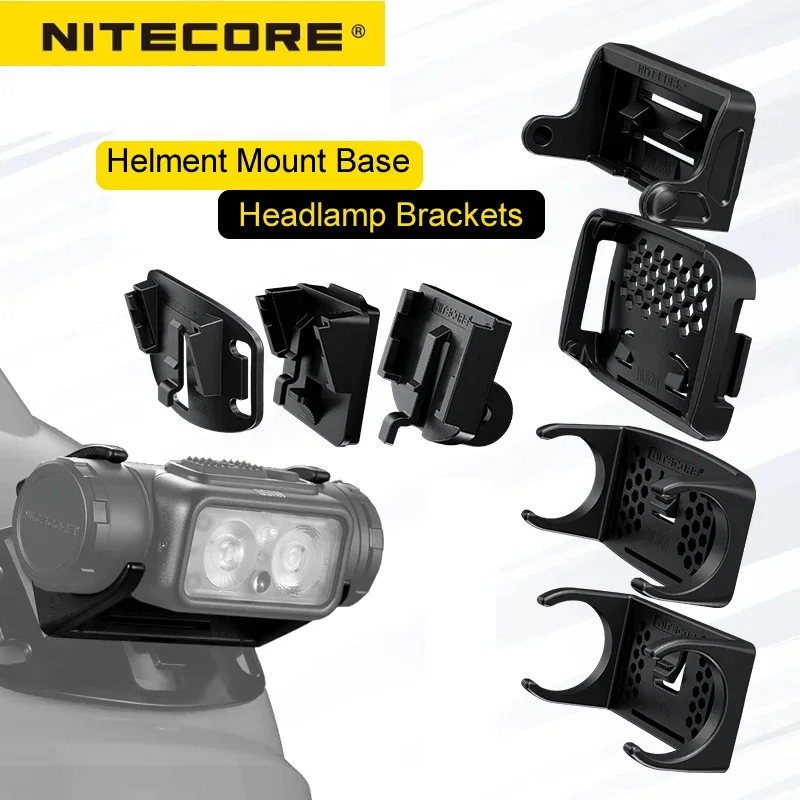 Wholesale NITECORE HMB1 TAC HMB1S Helmet Mount Base+ HLB Headlamp Bracket Helmet Clamp Mount Accessories for NU Series Headlight