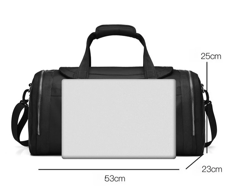 Oxford cloth lightweight duffel bag dry and wet separation short-distance large-capacity multi-functional sports fitness bag