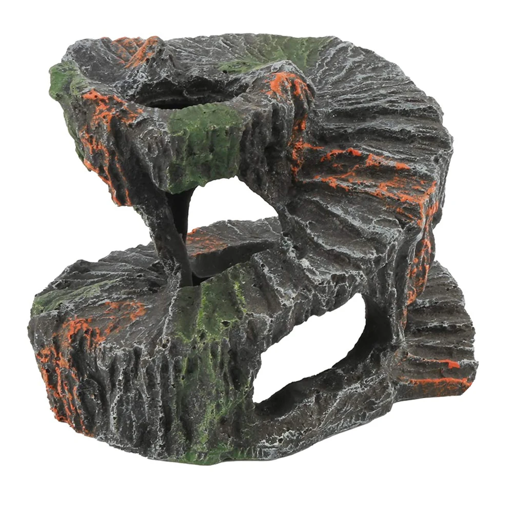 

1pc Turtle Terrace Resin Climbing Platform for Aquarium Fish Tank Ornament Reptile Decor Study Living Room Non Fading Color Easy