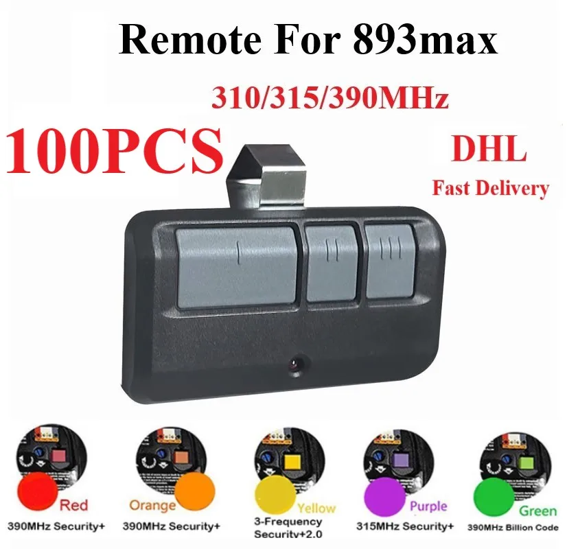 

100PCS Universal 893MAX Garage Door Opener Remote For Lift master 893MAX 971LM 891LM 81LM Garage Door Openers ship by DHL