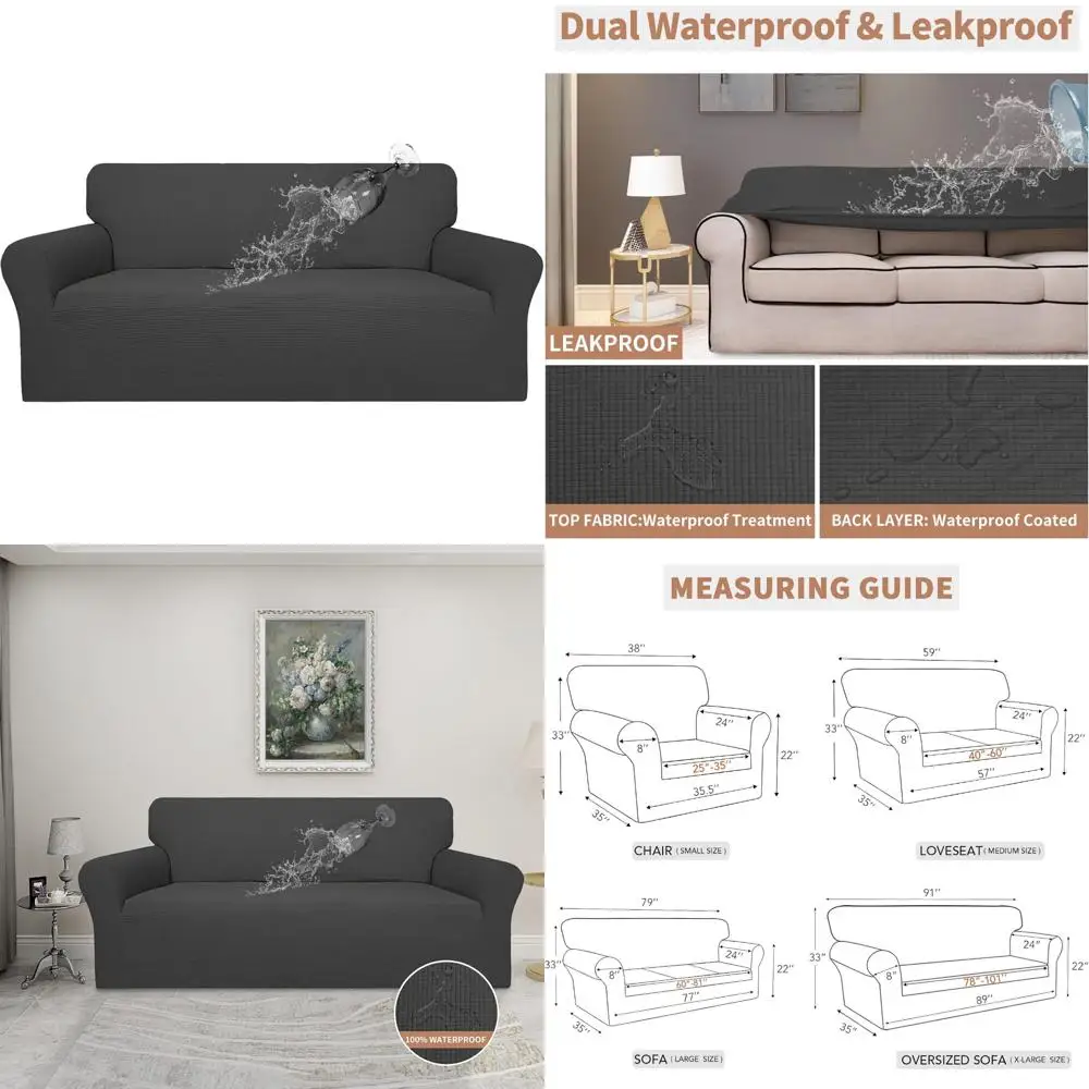 

Waterproof Stretch Jacquard Sofa Slipcover for Easy-Going Leakproof Furniture Protection