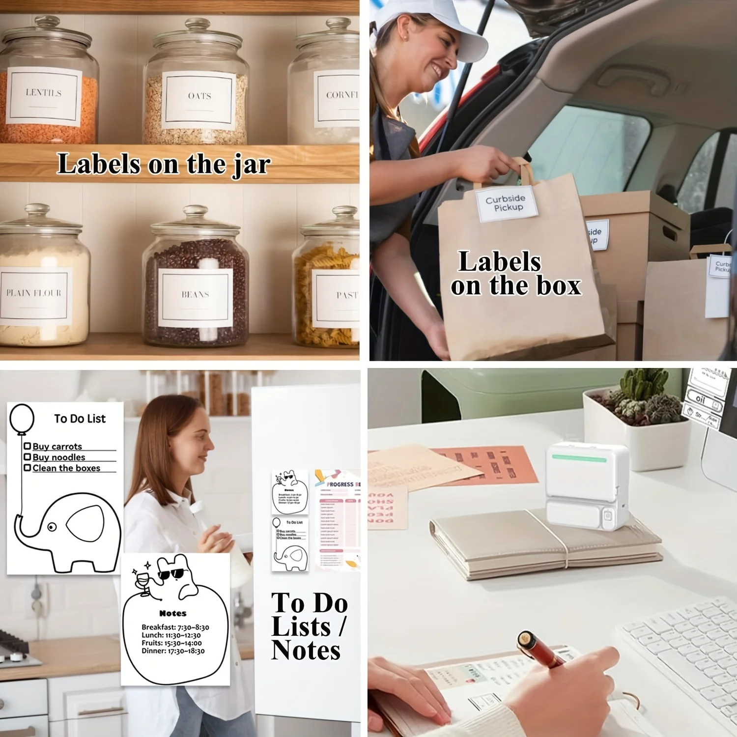 5/15 Rolls Thermal Sticker Paper Self-Adhesive Inkless Refills for Mini Printers To-Do Lists Journals Memo Labels, 57mm BPA-Free