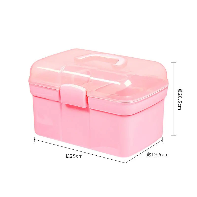 صندوق أدوات مانيكير ذو سعة كبيرة، مصباح علاج مشعاعي محمول، صندوق تخزين مانيكير، شبكة مزدوجة الطبقات، لصالونات الأظافر