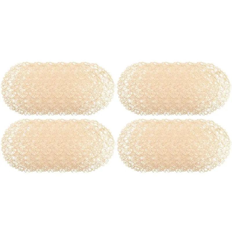 

【ELECTRONIC-ACCESSORIES】24Pcs Paper Braided Round Placemats Non-Slip Heat Table Mats For Dining Tables Indoor & Outdoor Place Ma