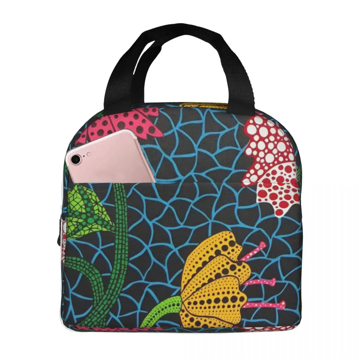 Yayoi Kusama Abstract Pumpkin Lunch Bag Men Women Cooler Warm Insulated Lunch Box for School