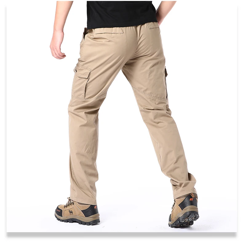 Plus Größe männer Cargo Hosen Casual Lose Multi Tasche Hohe Qualität Baumwolle Hosen Lange Hosen Herren Jogger Hosen 5XL 6XL – Detail 6