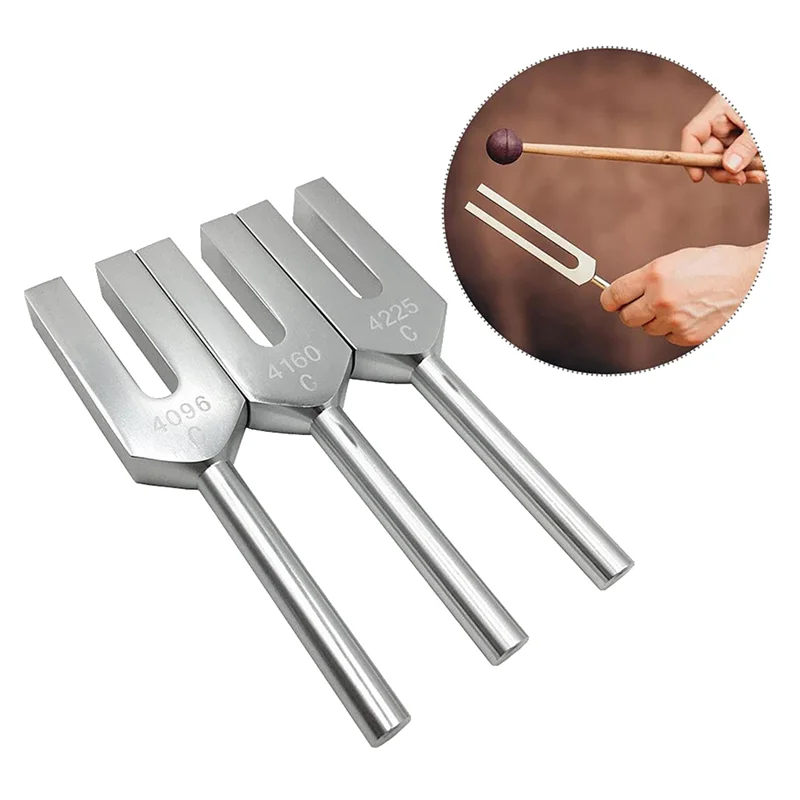

ABHT-12X Tuning Forks Set 4096 Hz 4160 Hz 4225 Hz Tuning Forks Set Tuning Fork With Wooden Hammers And Cloth Bag Style 1