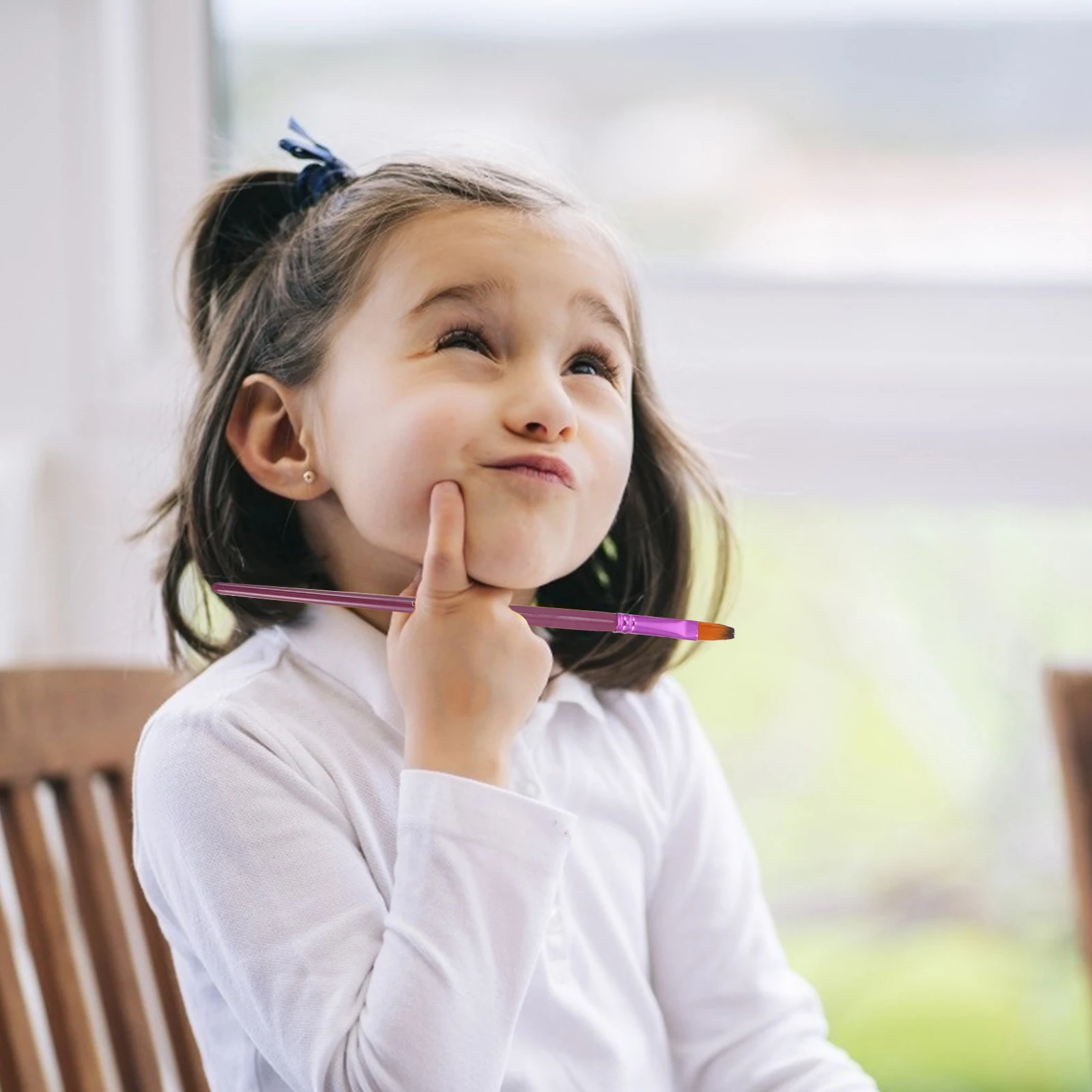 

12Pcs Kids Paint Brush Set Wooden Flat Head Watercolor Oil Painting Brushes for Children Drawing Art Supplies Paint Brush