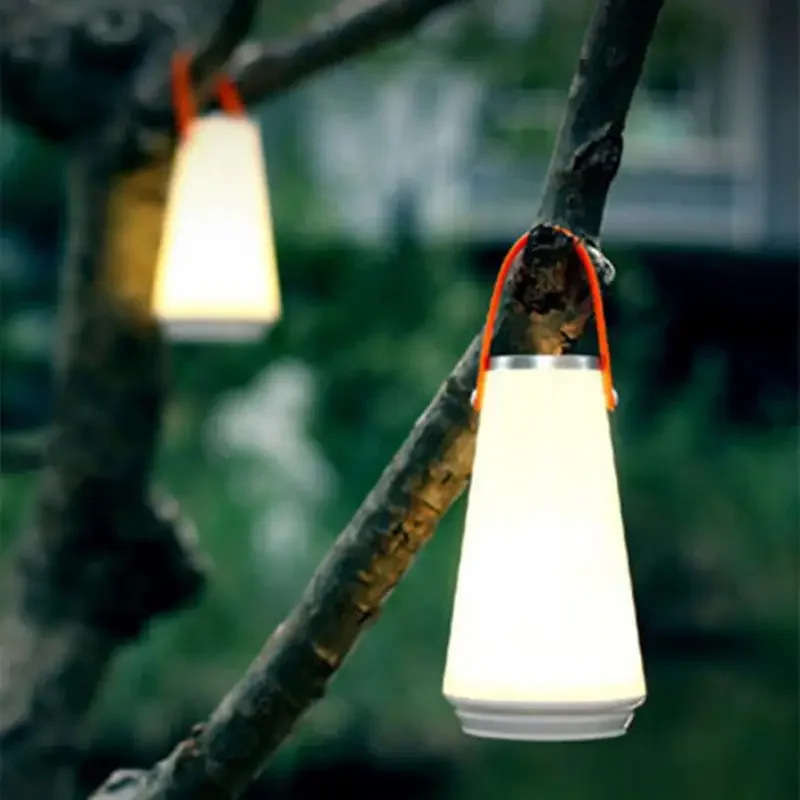 المحمولة اللاسلكية ضوء الليل LED اللمس الذكية USB شحن التخييم في الهواء الطلق مصباح خارجي غرفة نوم غرفة المعيشة أضواء طاولة الحمام #4