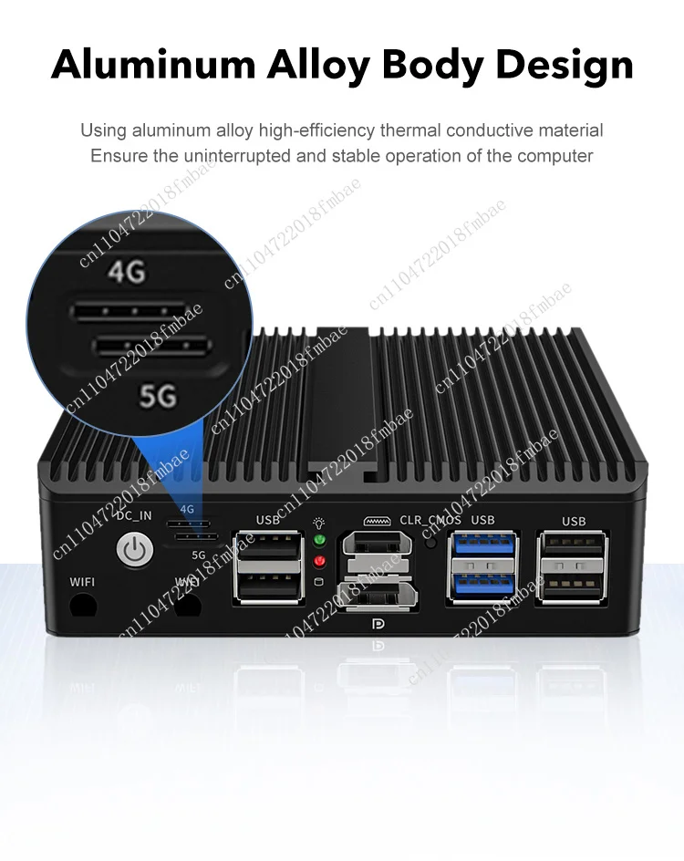 SIM card 4 internal phone 2.5GB I226 NIC Exs PVE PfSeneN100 mini PC firewall external 4G 5G WiFi