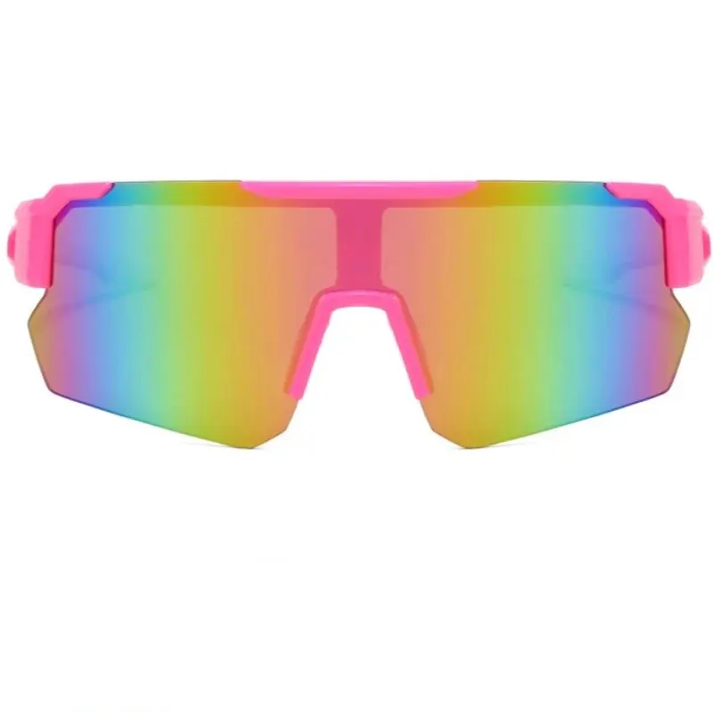 Pink Men'S And Women'S Outdoor Cycling Sunglasses Uv Windproof Dustproof Colorful Sunglasses Mountaineering Goggles