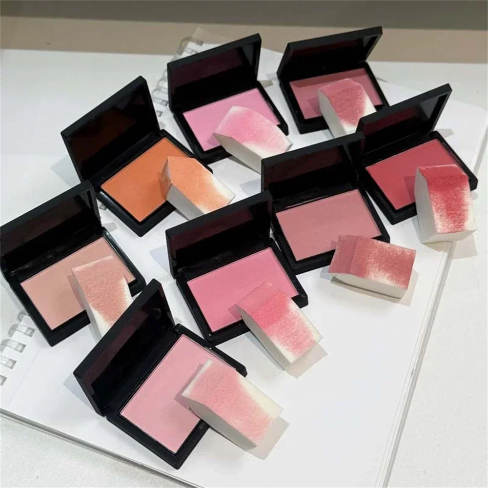 Matte Blusher Palette Soft Silky Cheek Natural Facial Rouge Plate Lasting Nude Low Saturation Powder Blusher Disk