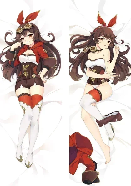 Game Genshin Impact Character Amber Pillow Case Dakimakura Hugging Fullbody Double-sided Pillowcases Decorative Cushion Cover