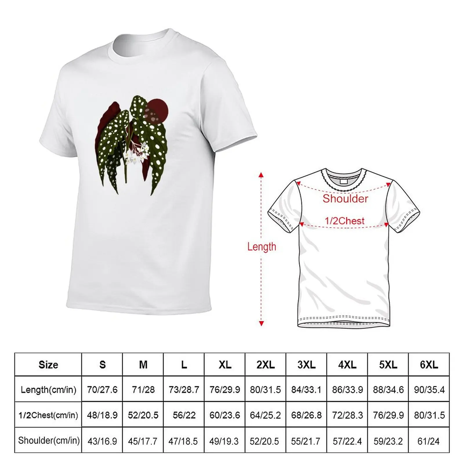Begonia Maculata Design and Illustration T-Shirt anime t shirts oversize cotton t shirt man T-Shirt