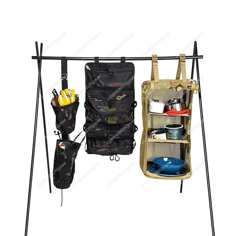 

Outdoor Camping Hanging Vertical Storage Bag BC Multi-layer Hanging Tool Bag Chopstick Cage