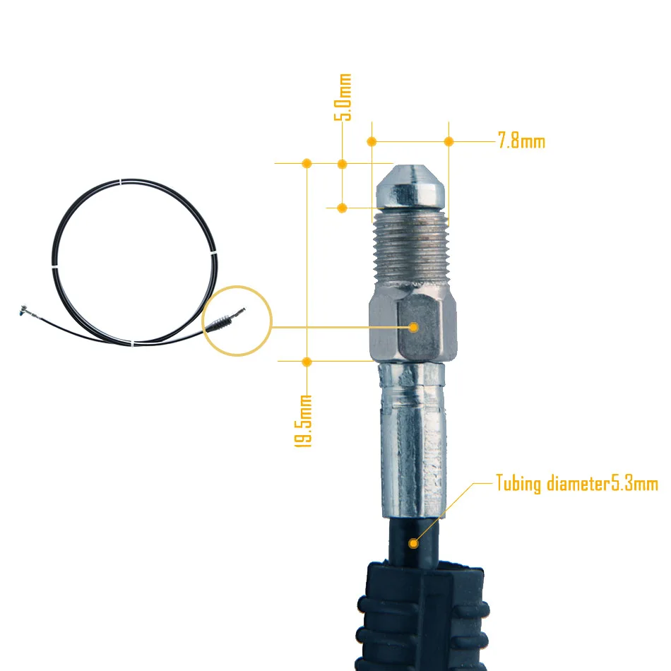 Accessori per freni idraulici per bici da strada elettrica da montagna viti manicotto in rame ago per olio tubo monopezzo personalizzato 1800mm per