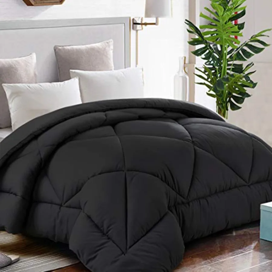 

All Season Comforter Fluffy Quilted Lightweight Reversible Down Alternative Duvet Insert with 8 Corner TabsSoft and Breathable